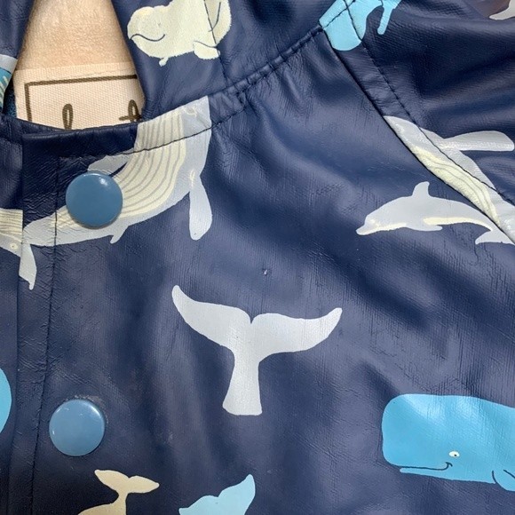 Hatley Whale Raincoat Kids Size 1 - Picture 7 of 9
